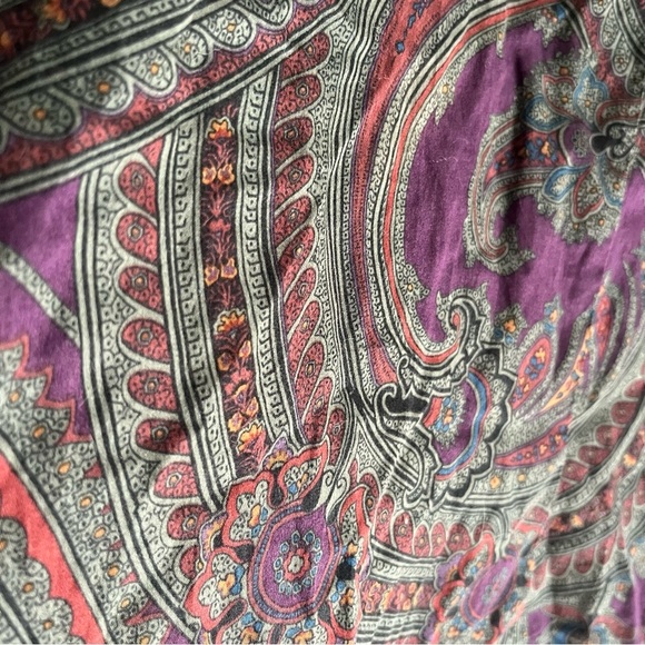 Lauren Ralph Lauren Size Large Paisley Pattern Button Blouse Work Office Cotton - Picture 8 of 9